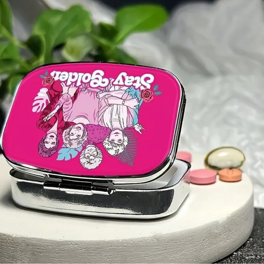 NEW| Pill Box Stay Golden Girls Portable Pill Case Medicine Trinket Organizer